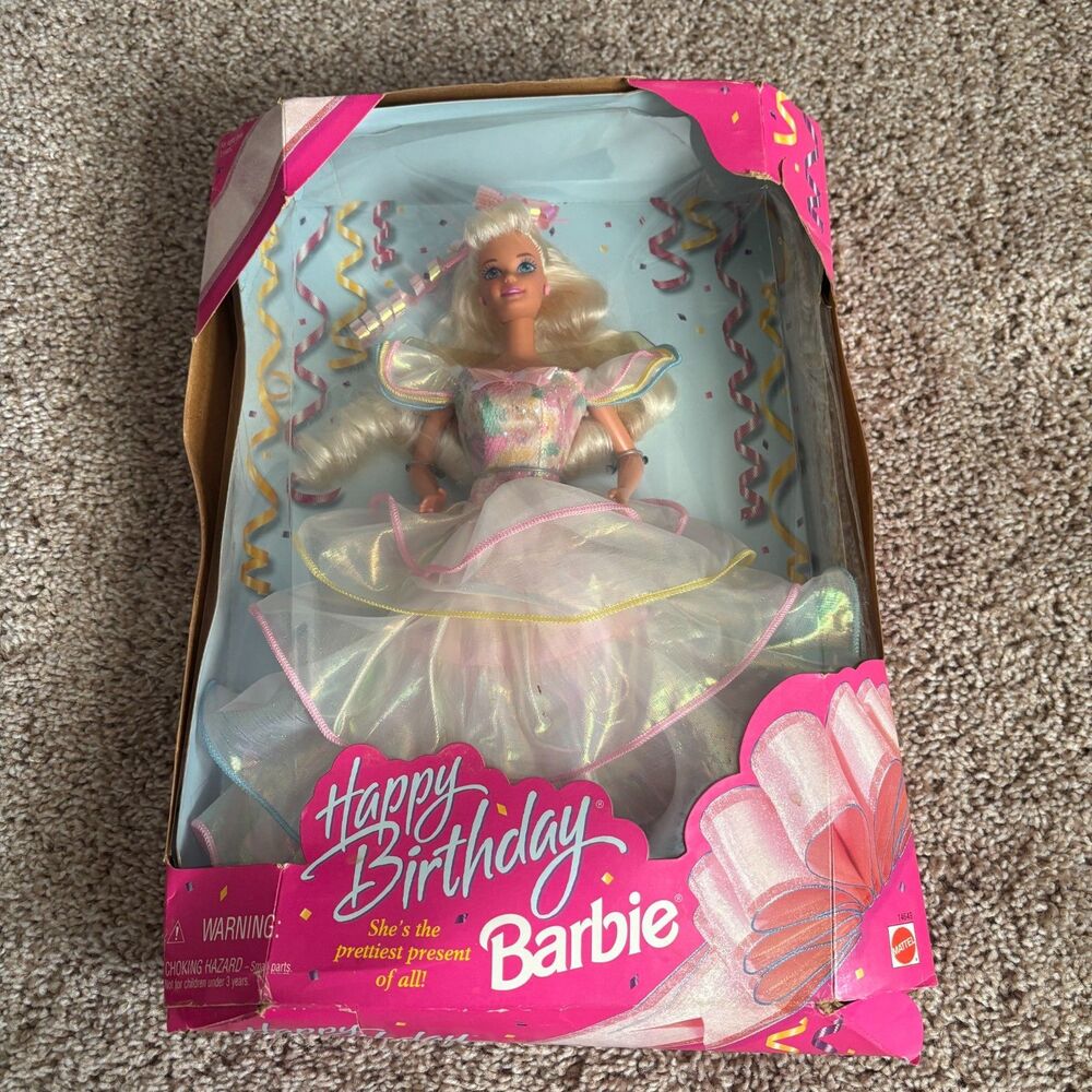 Mattel Barbie Vintage 1995 Happy Birthday Barbie Collectibles NEW IN BOX NRFB